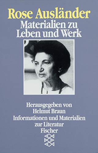 Rose Ausländer: Materialien zu Leben und Werk (Fischer Taschenbücher. Bücher des Wissens)