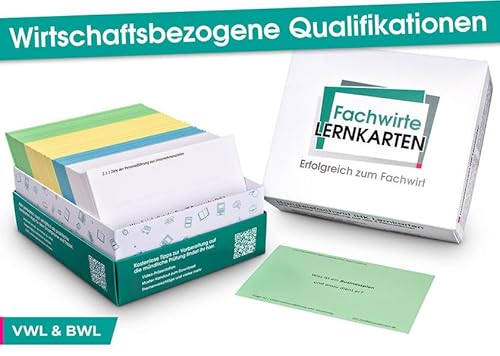 Wirtschaftsbezogene Qualifikationen - Lernkarten VWL & BWL: Prüfungsvorbereitung für Wirtschaftsfachwirte, Technische Fachwirte und Industriefachwirte