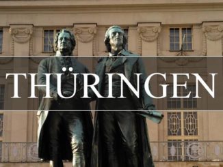 Thüringen, Weimar - Goethen und Schiller Denkmal